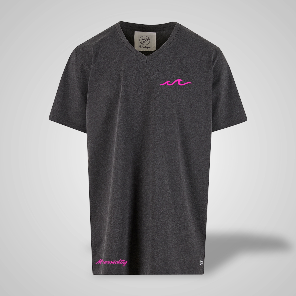 T-Shirt - Welle - V-Neck - Herren