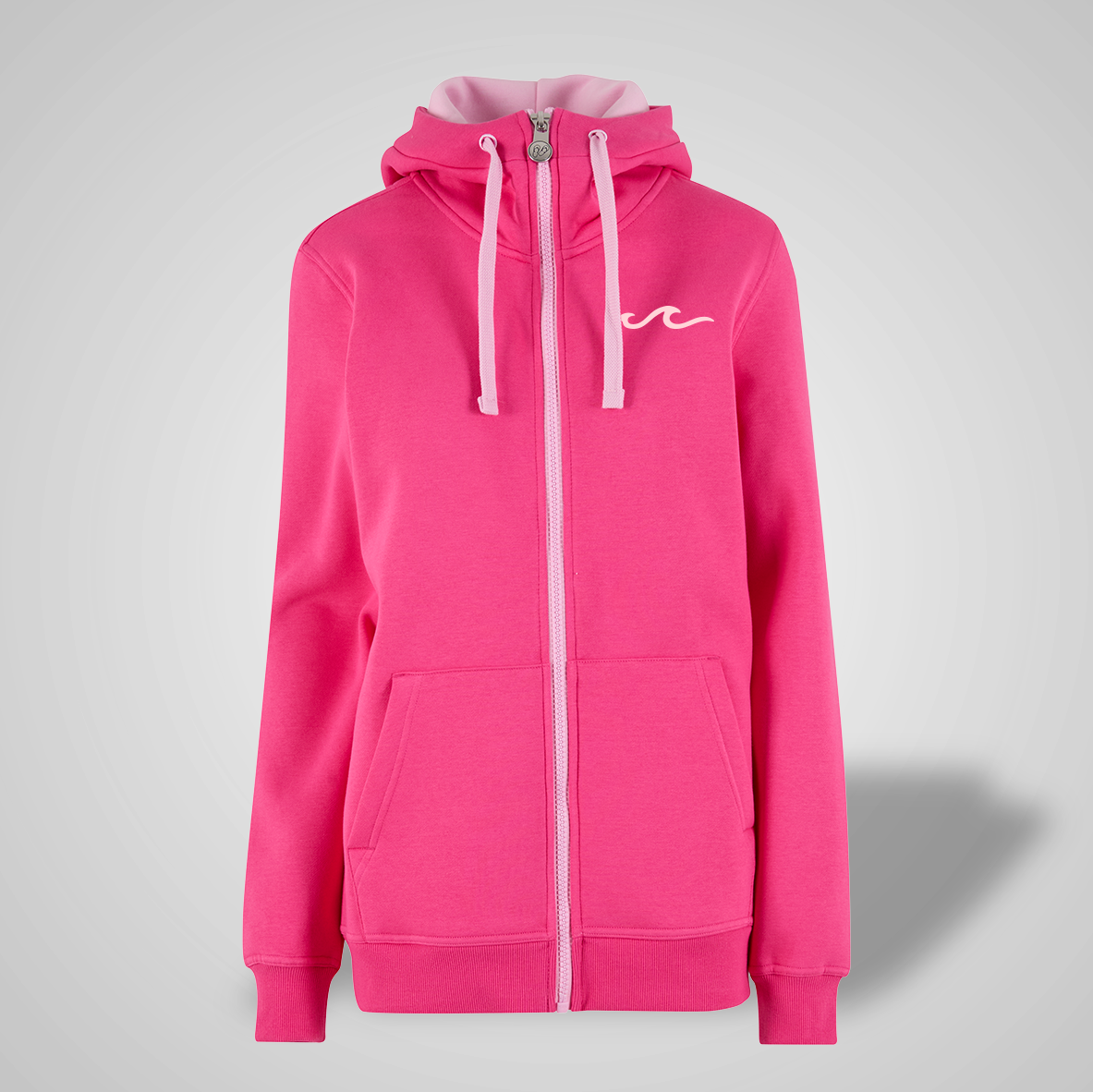 Zipper - Turtle Neck - Hibiskuspink x Softpink - Damen