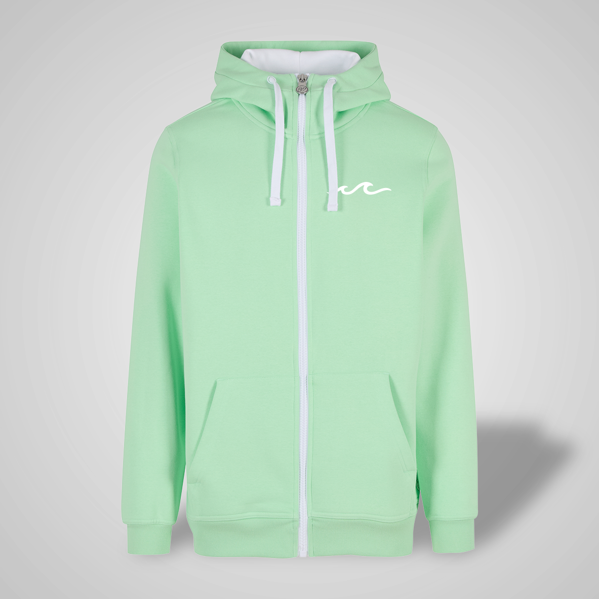 Zipper - Turtle Neck - Minze x Weiß - Herren