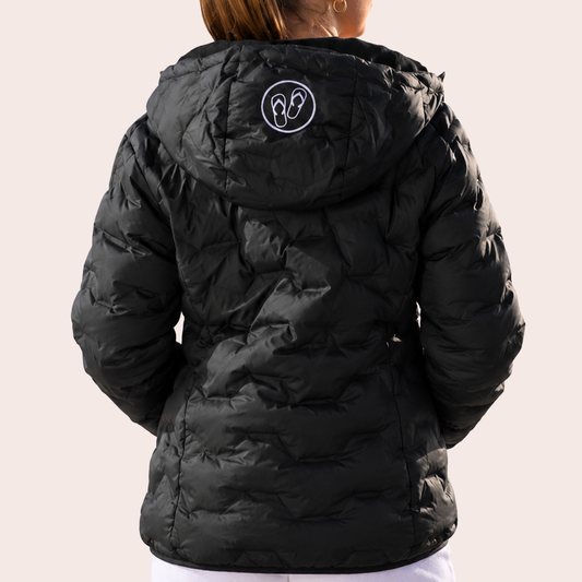 Steppjacke - Schwarz x Weiß - Damen