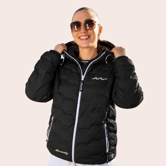 Steppjacke - Schwarz x Weiß - Damen