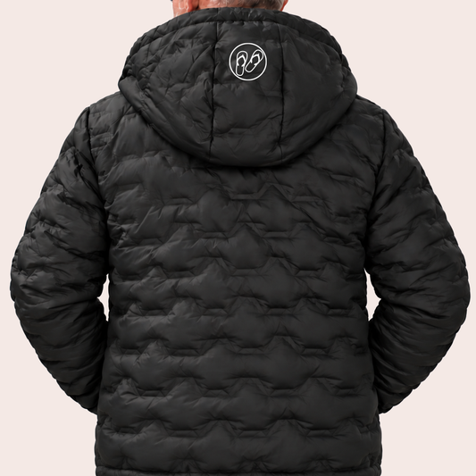 Steppjacke - Schwarz x Weiß - Herren