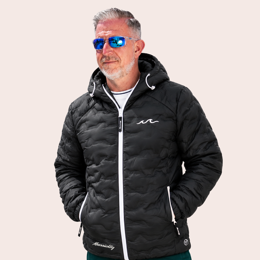 Steppjacke - Schwarz x Weiß - Herren