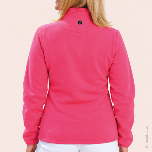 Sweatjacke - Hibiskuspink x Schwarz - Damen