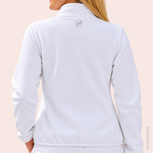 Sweatjacke - Weiß x Navy - Damen