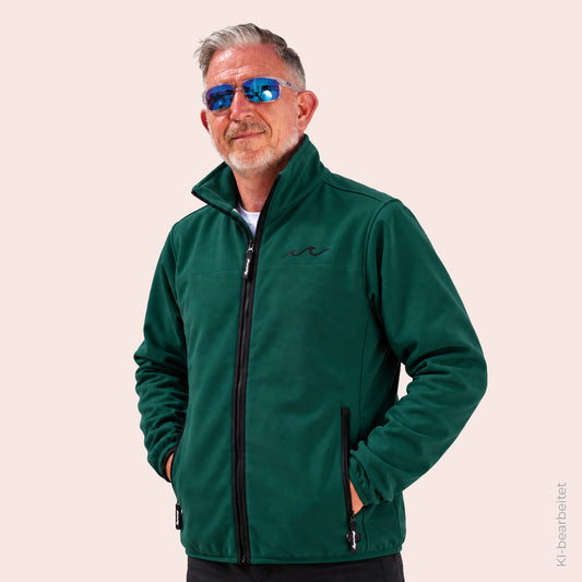 Sweatjacke - Gardengreen x Schwarz - Herren