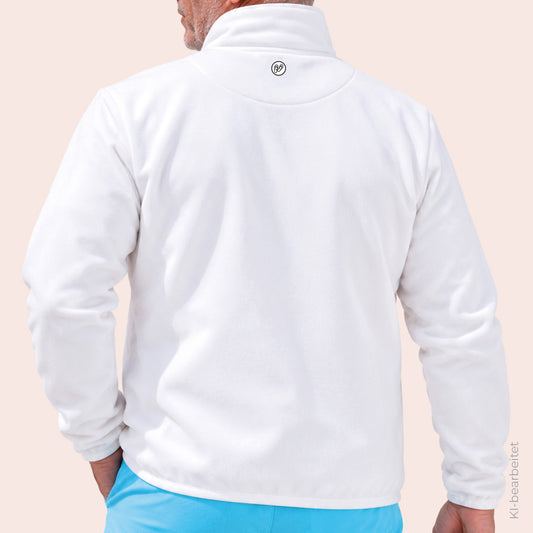 Sweatjacke - Weiß x Navy - Herren