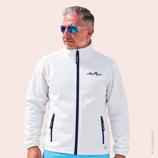 Sweatjacke - Weiß x Navy - Herren