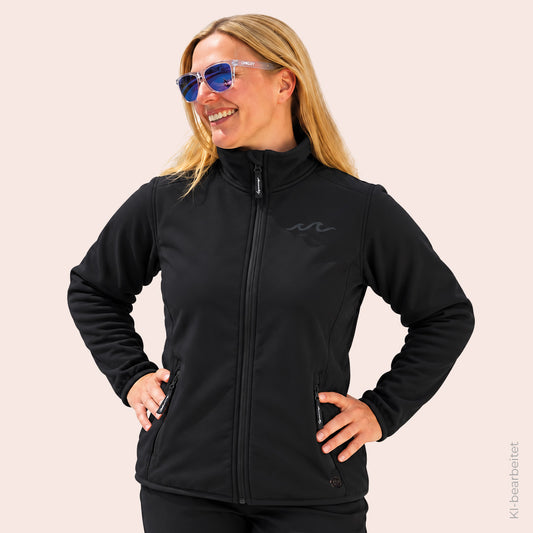 Sweatjacke - Schwarz x Schwarz - Damen
