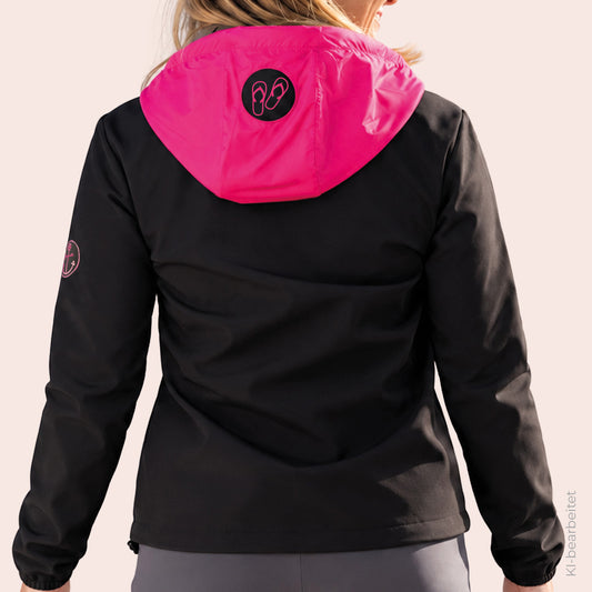 Softshelljacke - Hibiskuspink x Schwarz - Damen