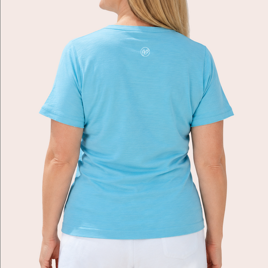 Henley T-Shirt - Heavenblue - Damen