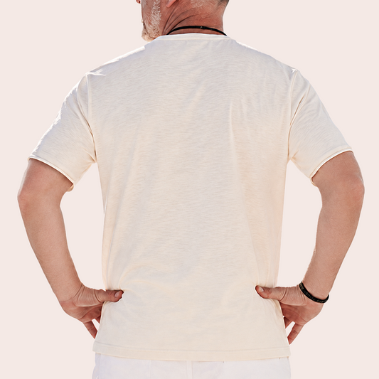 Henley T-Shirt - White Sand - Herren