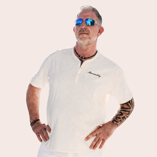 Henley T-Shirt - White Sand - Herren