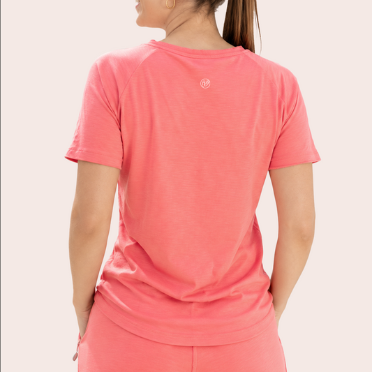Henley T-Shirt - Pale Pink - Damen