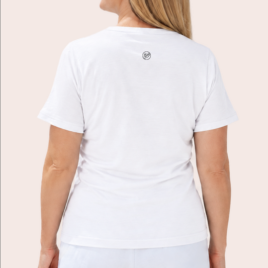 Henley T-Shirt - Weiß - Damen