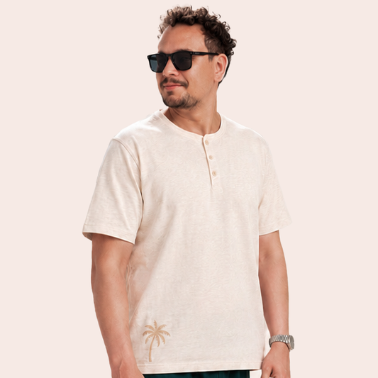 Henley T-Shirt - Palm Shadow - Herren