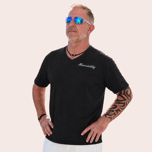 T-Shirt - Meersüchtig Deluxe - V-Neck - Herren