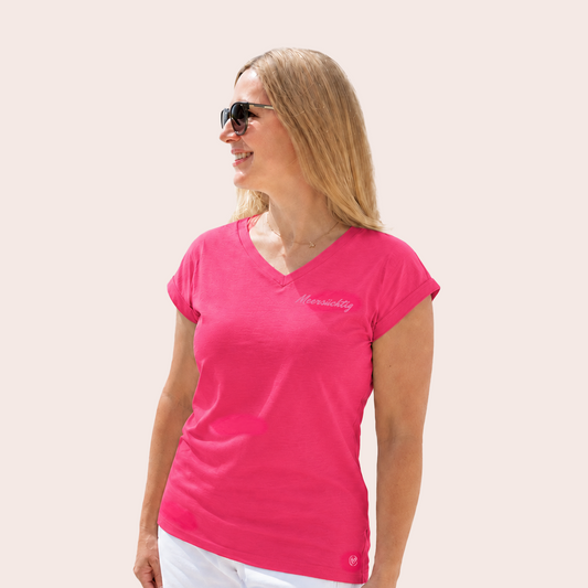 T-Shirt - Meersüchtig - V-Neck - Damen