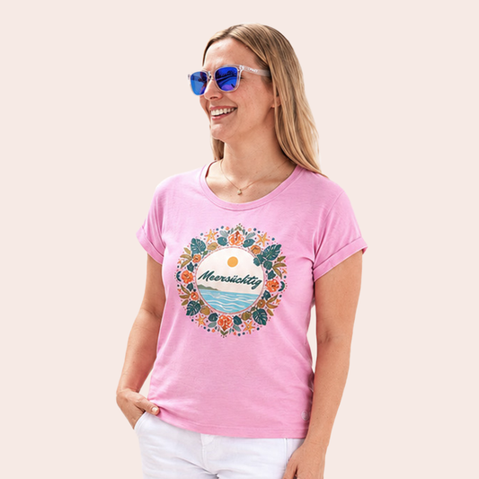 T-Shirt rundhals - Coastal Bloom - Damen