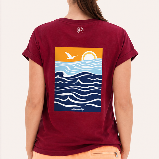 T-Shirt rundhals - Golden Hour - Damen