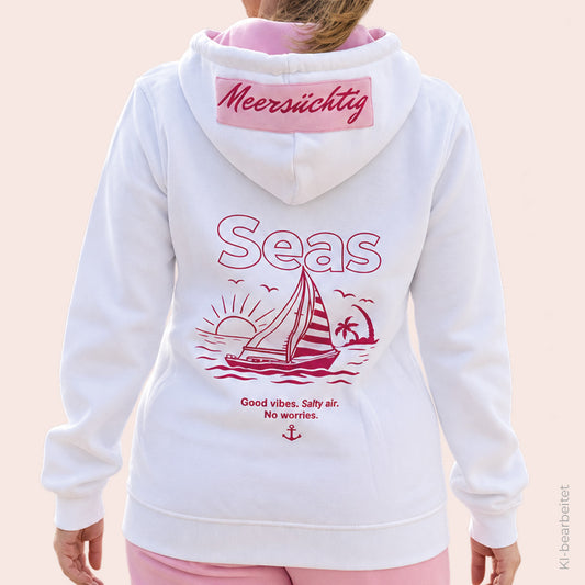 Zipper Weiß x Softpink - Seas Edition - Damen