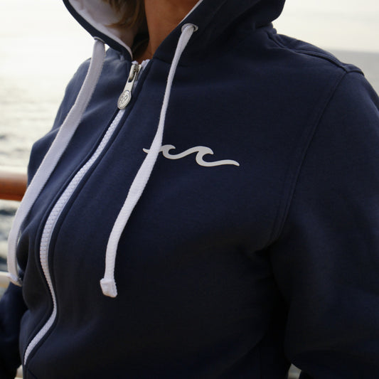 Zipper - Navy x Weiß - Feel the Ocean - Unisex