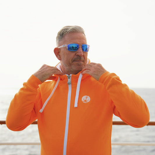 Zipper - Orange x Weiß - Safe Harbor - Unisex