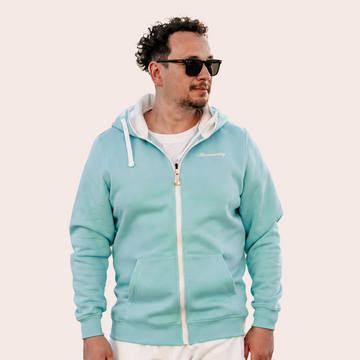 Zipper - Berylblau x Weiß - Unisex