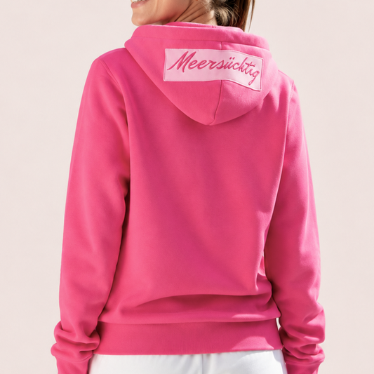 Zipper - Turtle Neck - Hibiskuspink x Softpink - Damen