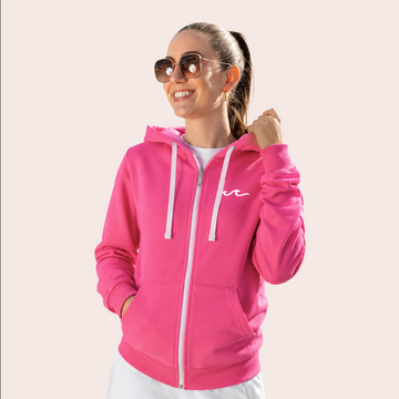 Zipper - Turtle Neck - Hibiskuspink x Softpink - Damen