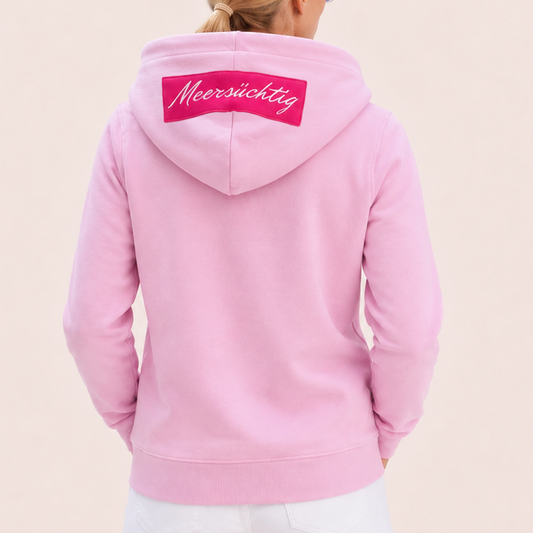 Zipper - Turtle Neck - Softpink x Hibiskuspink - Damen