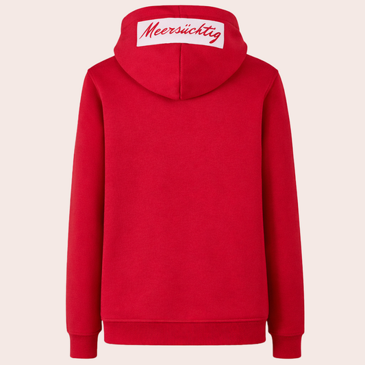 Zipper - Turtle Neck - Rot x Weiß - Unisex